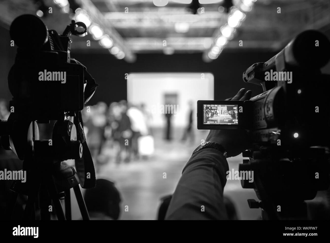 Un spectacle de radiodiffusion de télévision Banque D'Images