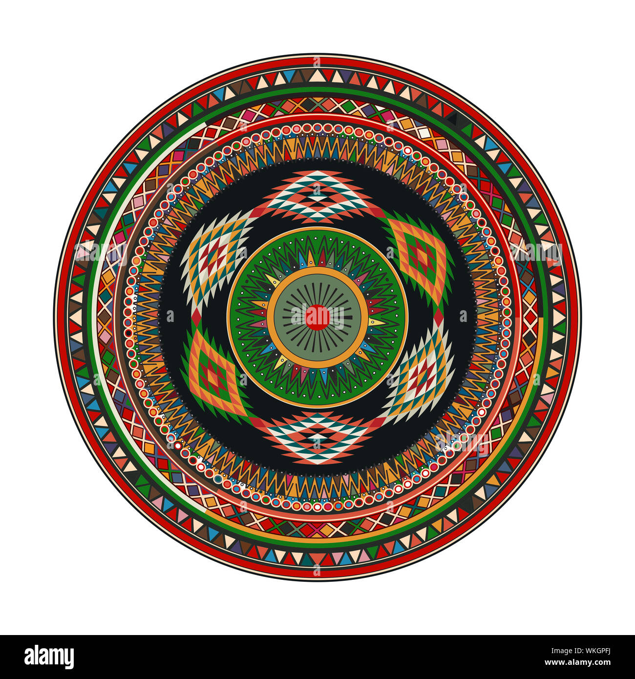 Mandala aztèque Banque D'Images