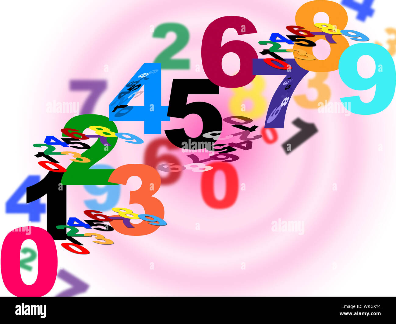 Mathématiques nombres montrant en calcul numérique et d'artifices Photo  Stock - Alamy