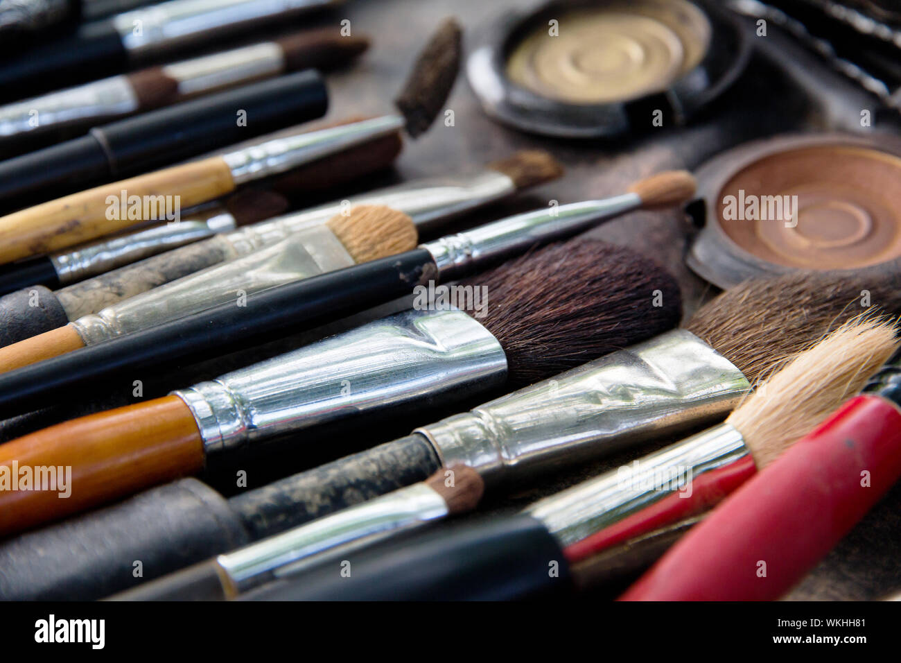 Pinceaux de maquillage Banque D'Images