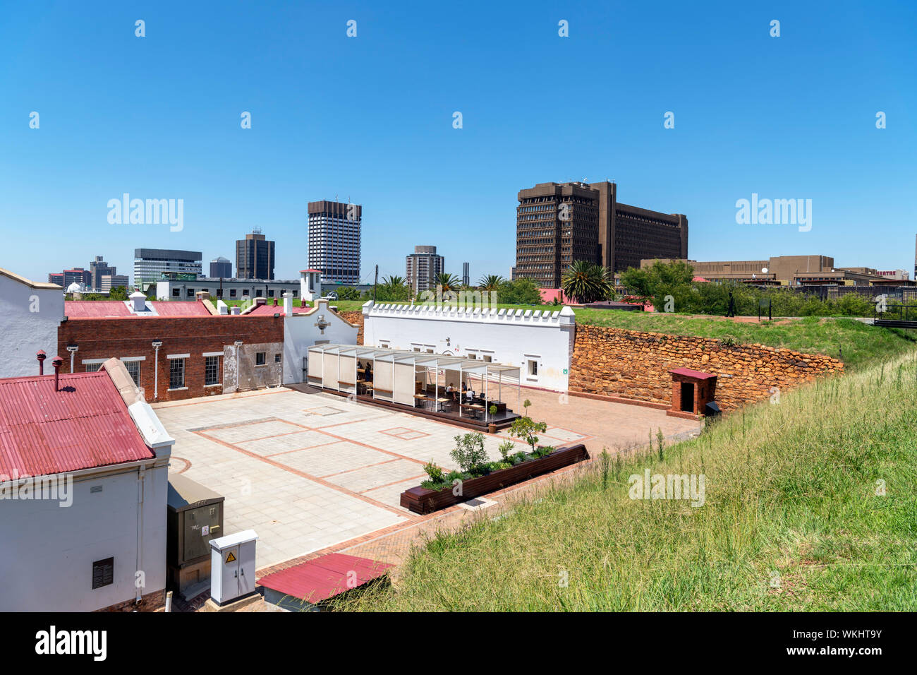 Cour intérieure de l'ancien fort, Constitution Hill, Johannesburg, Afrique du Sud Banque D'Images