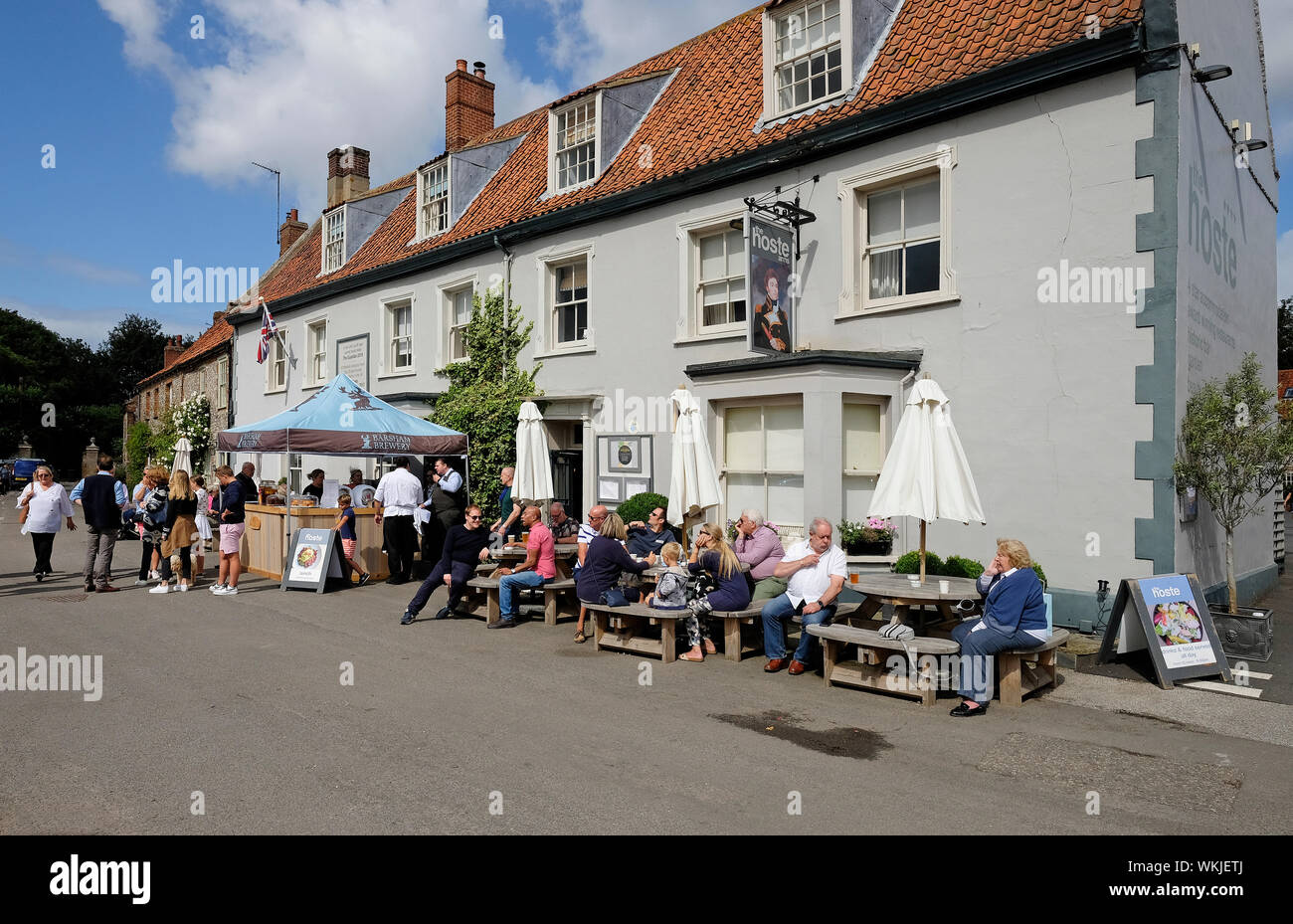 the hoste arms, marché de burnham, nord de norfolk, angleterre Banque D'Images