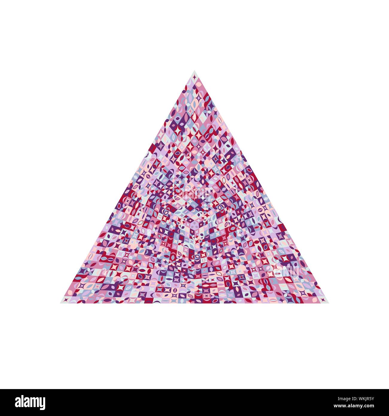 Mosaïque géométrique isolés logo pyramide modèle - élément ornemental vecteur conception colorés sur fond blanc Illustration de Vecteur