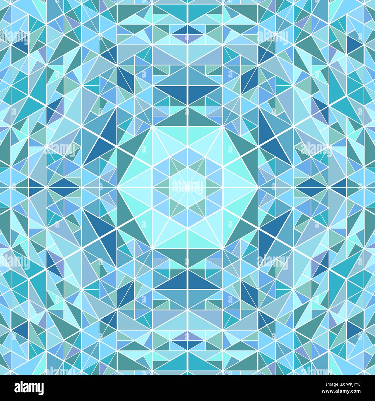 Mosaïque géométrique polygonale dynamique - fond vecteur conception circulaire psychédélique avec carreaux de triangle Illustration de Vecteur