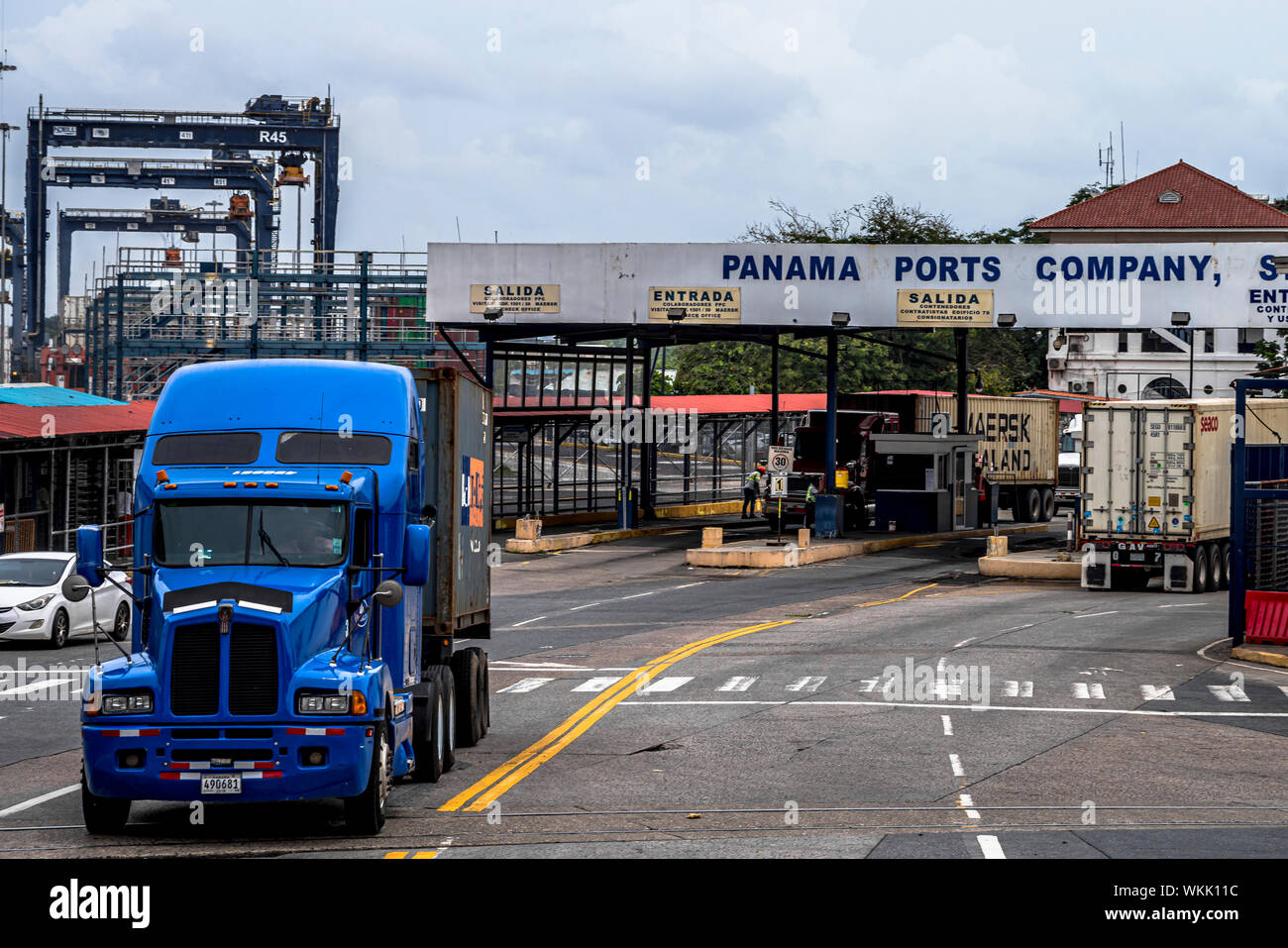 Les Ports de Panama, de l'entreprise entrée port Balboa Banque D'Images