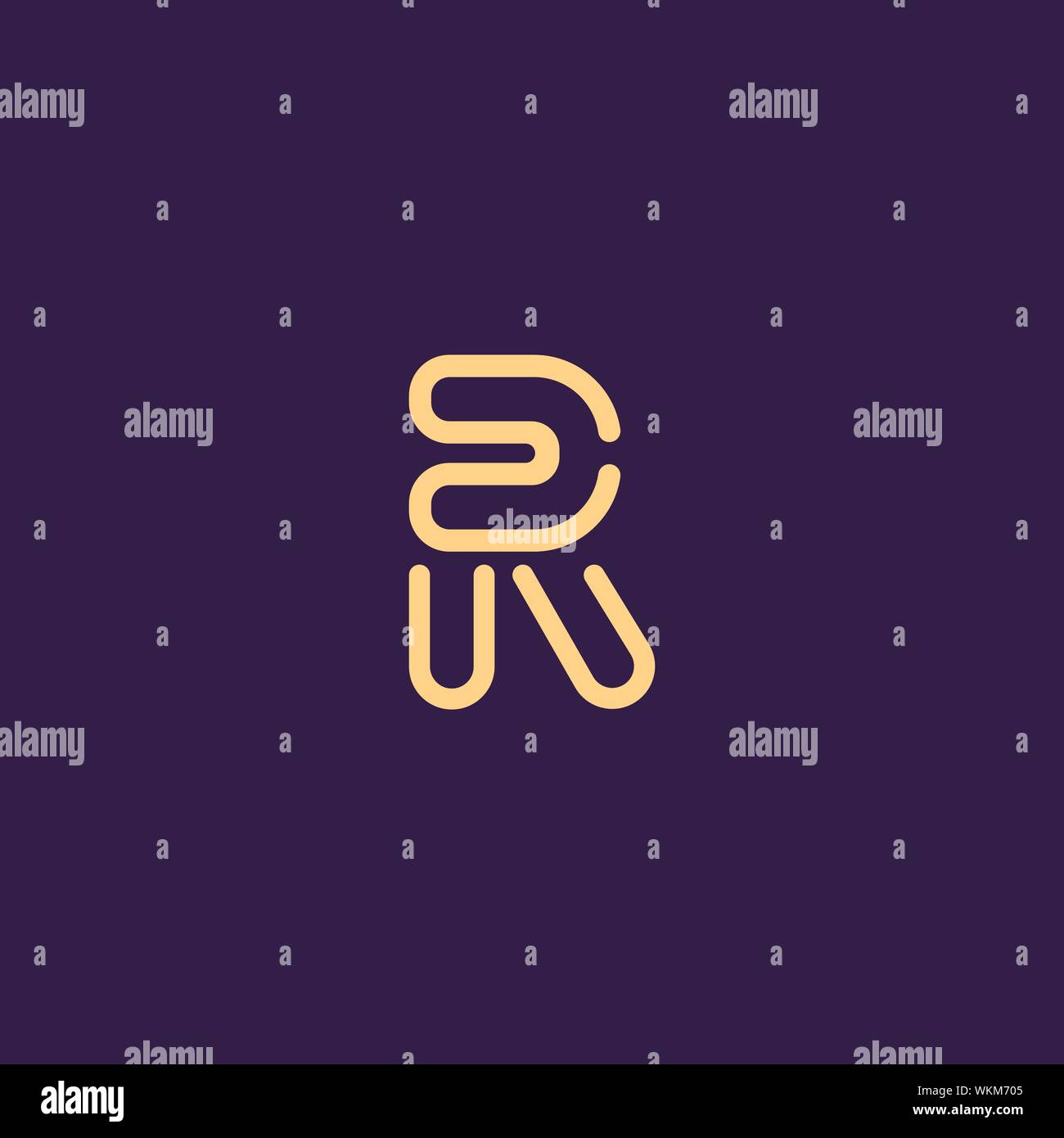 Innovantes de création logo Lettre initiale minimale monogramme RR R. de luxe. Professional conception initiale. Caractères de la classe affaires. Symbole de l'alphabet. Illustration de Vecteur