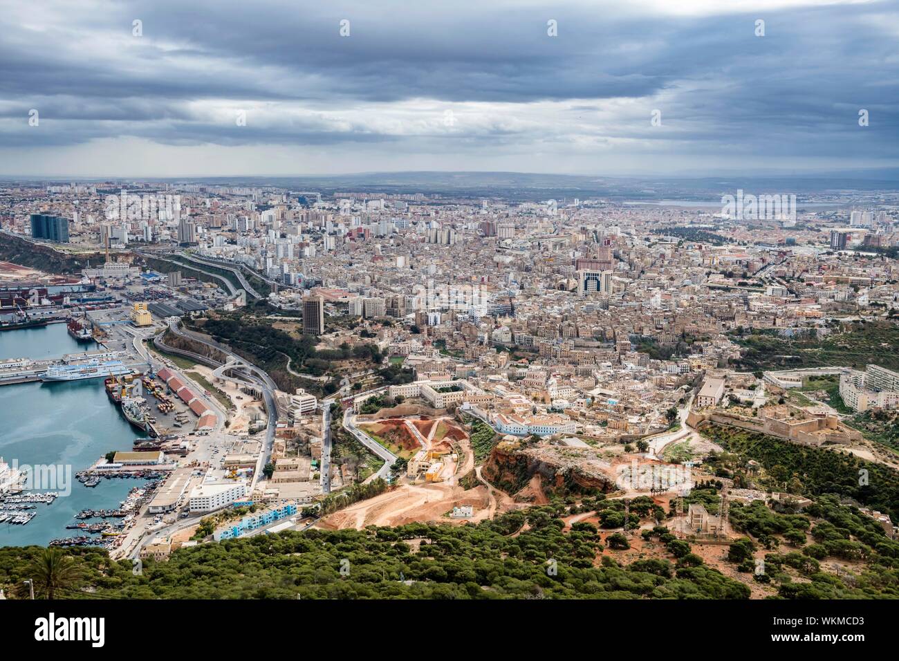 Donnent sur la ville, Oran, Algérie Banque D'Images