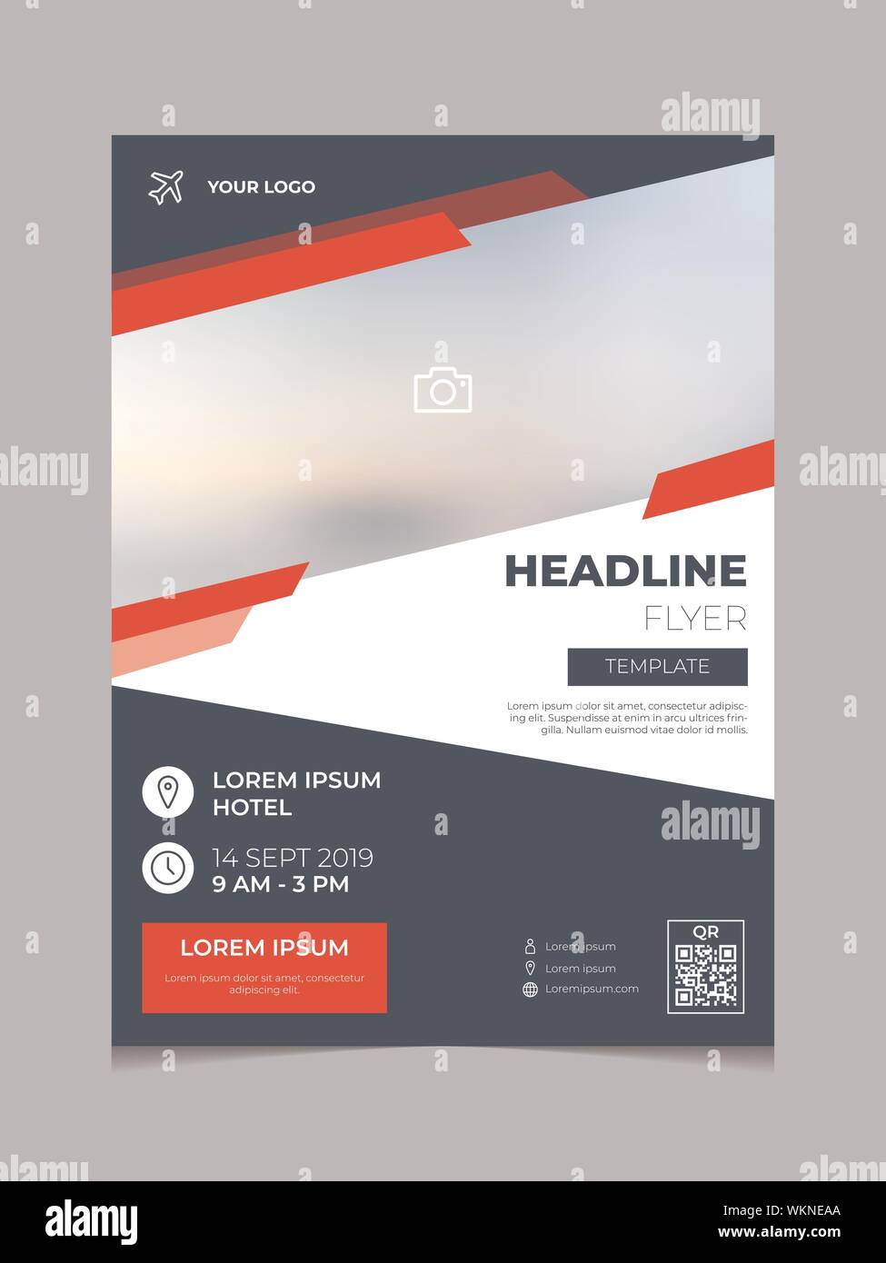 Modèle d'affaires moderne, vecteur de modèle de brochure, rapport annuel, conception d'affiches conception de la couverture avec de simples motifs géométriques élégantes Illustration de Vecteur