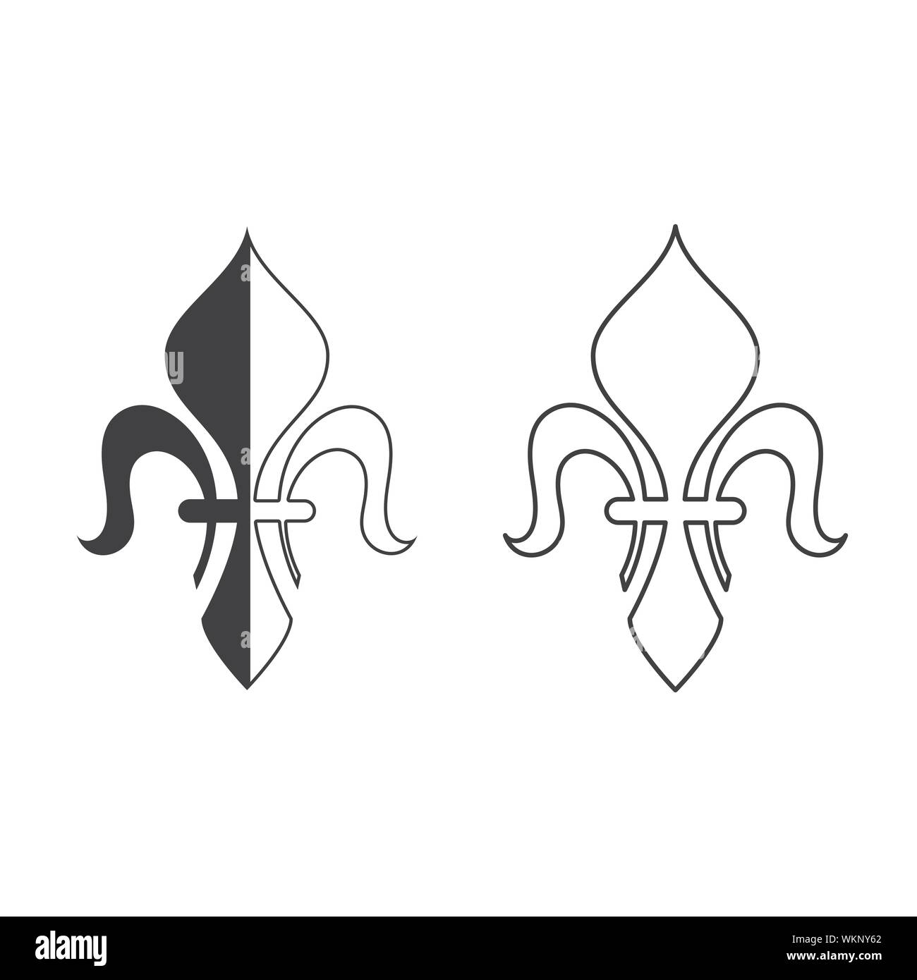 Fleur de lis icône vecteur modèle de conception Illustration de Vecteur