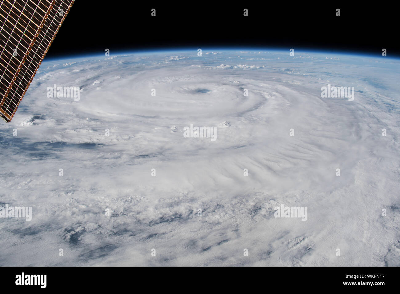L'ouragan Florence, catégorie 4, le 12 septembre 2018, près de la côte de Caroline Nord et Sud, par la NASA, l'ISS/DPA Banque D'Images