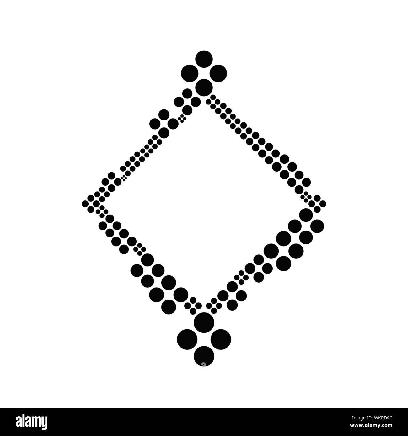 Noir et blanc dot minime frame background - illustration vectorielle moderne géométrique Illustration de Vecteur
