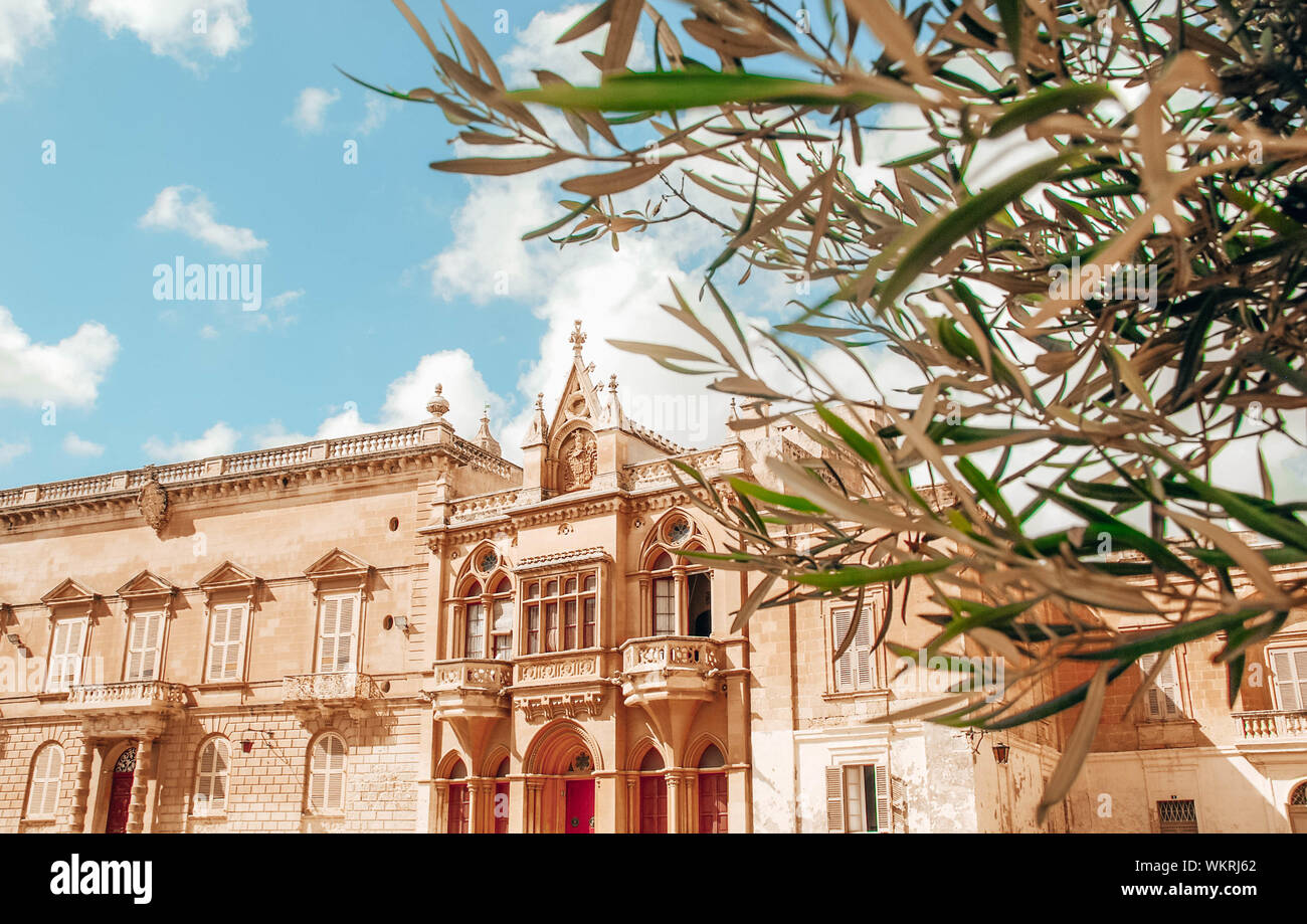 La ville silencieuse, Malte Mdina Banque D'Images