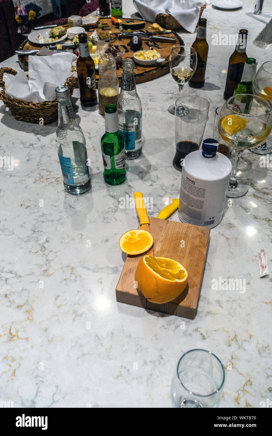 Après une partie de scène Banque D'Images
