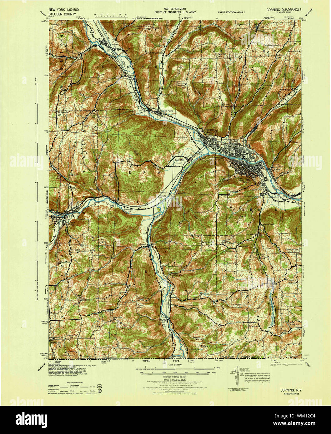 Mapa de corning nueva york Banque de photographies et d’images à haute ...