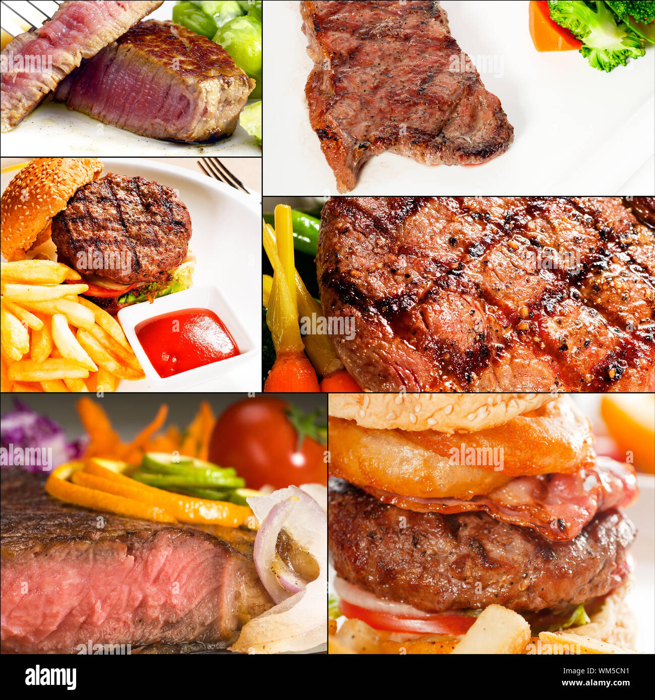 Des plats de boeuf collage Banque D'Images