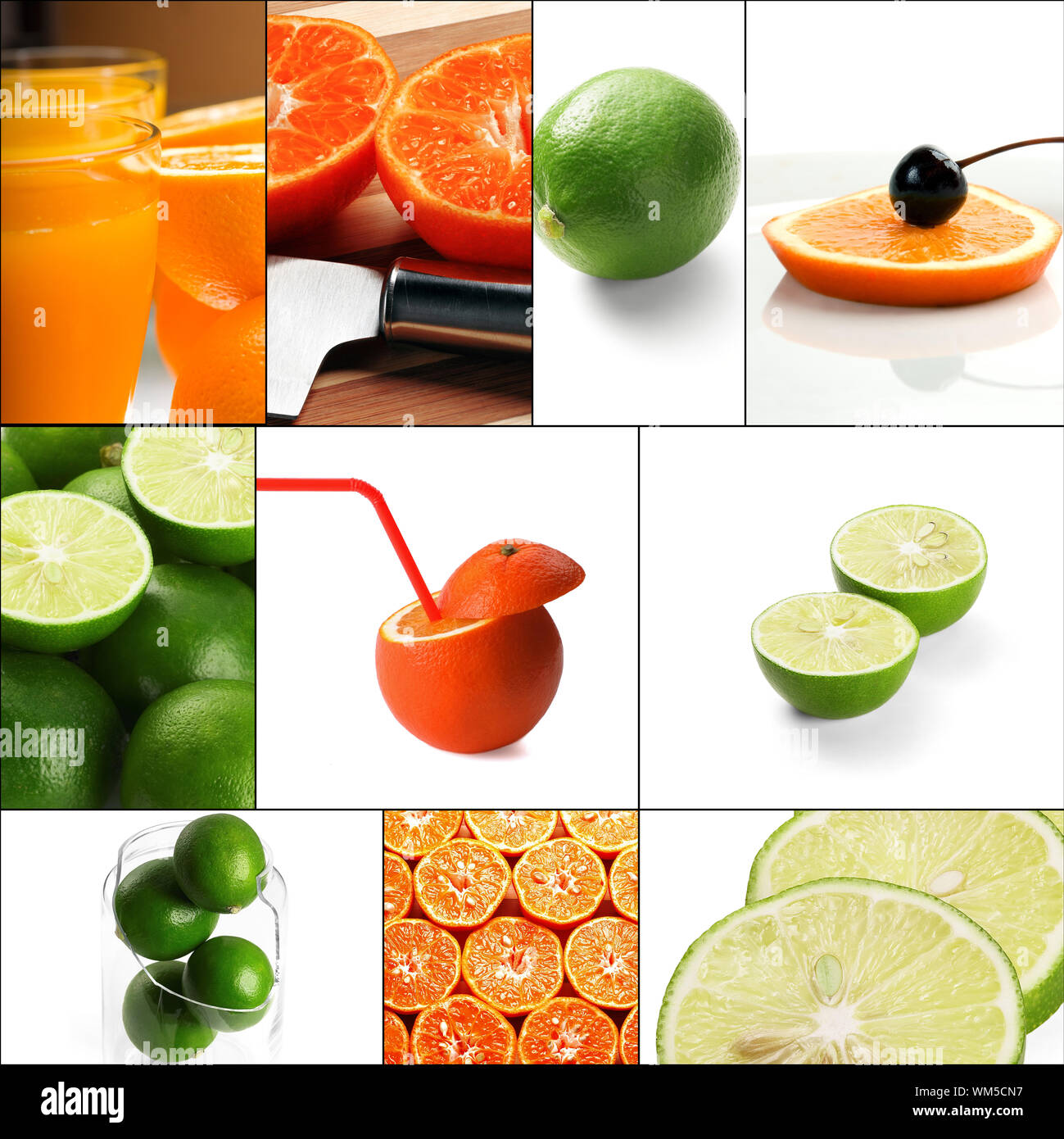 Collage des agrumes Banque D'Images