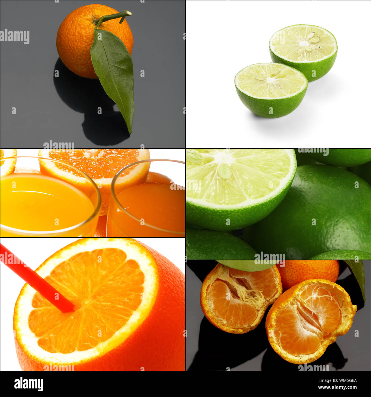 Collage des agrumes Banque D'Images