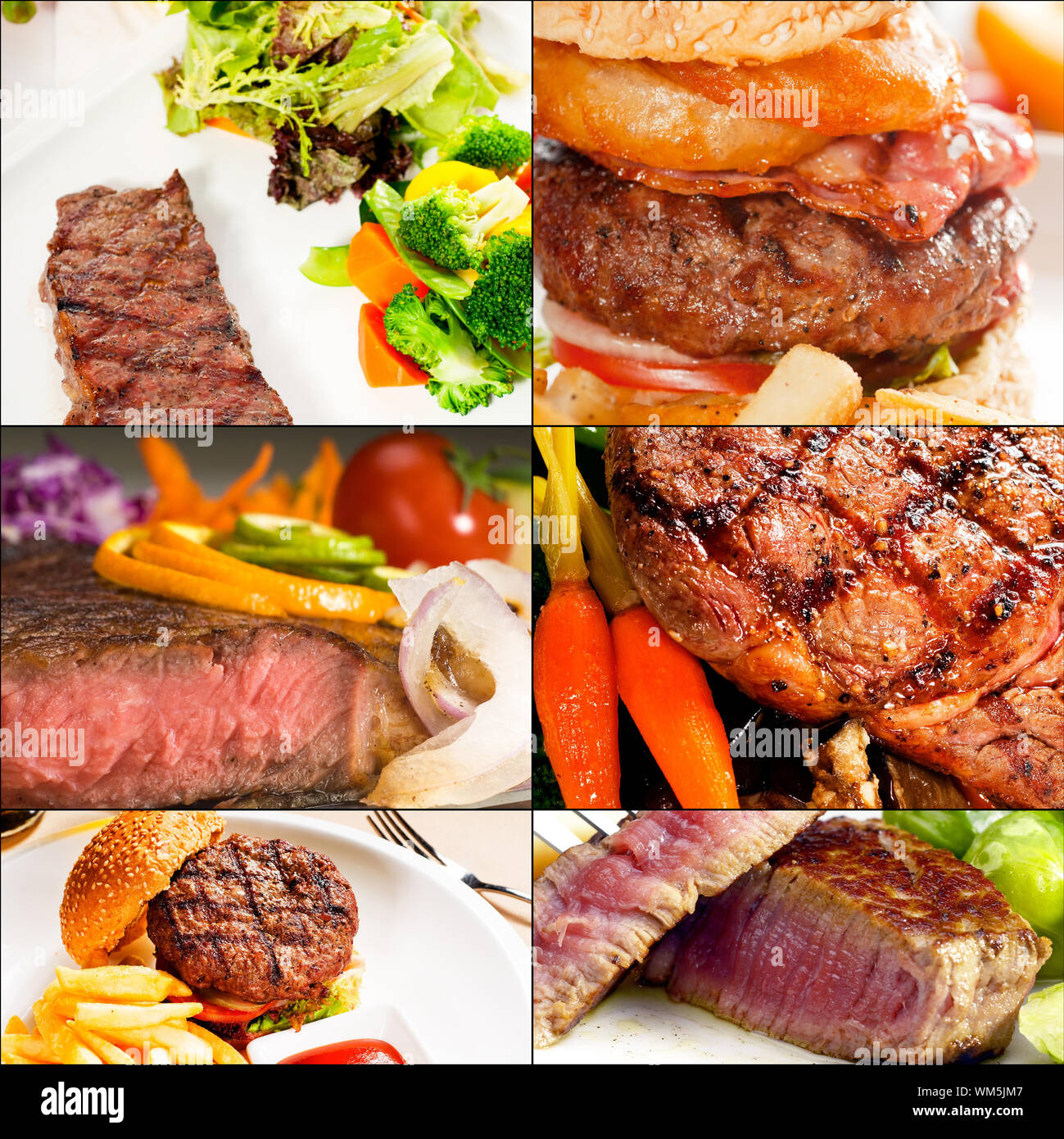 Des plats de boeuf collage Banque D'Images