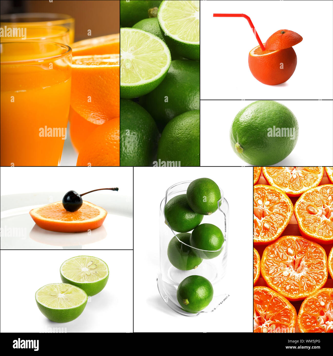 Collage des agrumes Banque D'Images