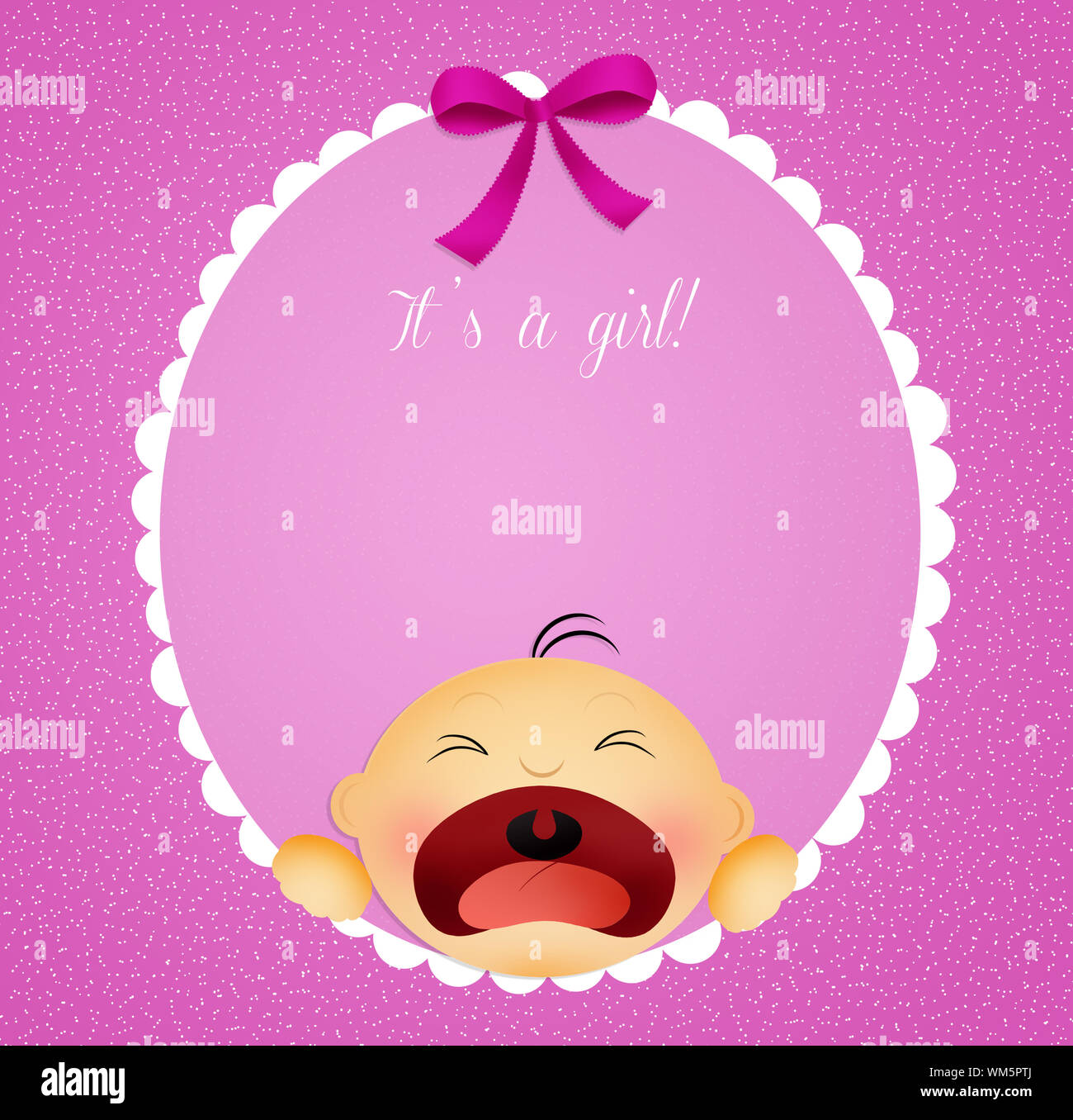 Carte Postale Annonce Bebe Fille Photo Stock Alamy