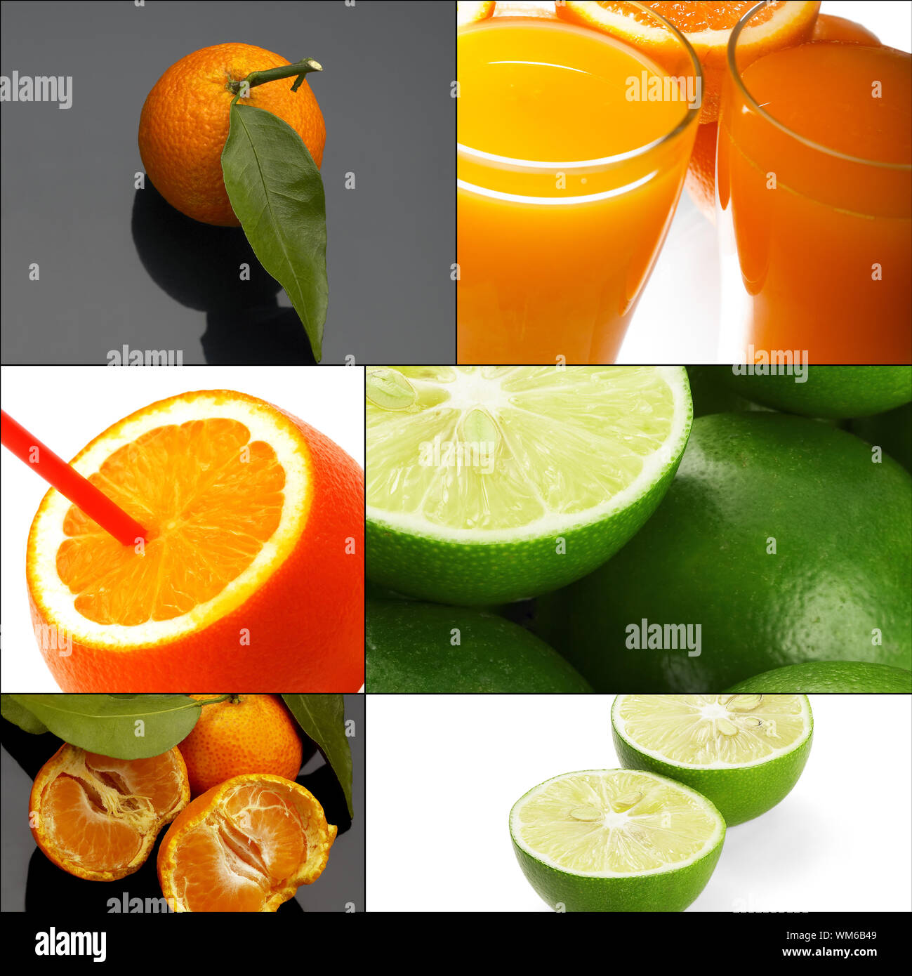 Collage des agrumes Banque D'Images