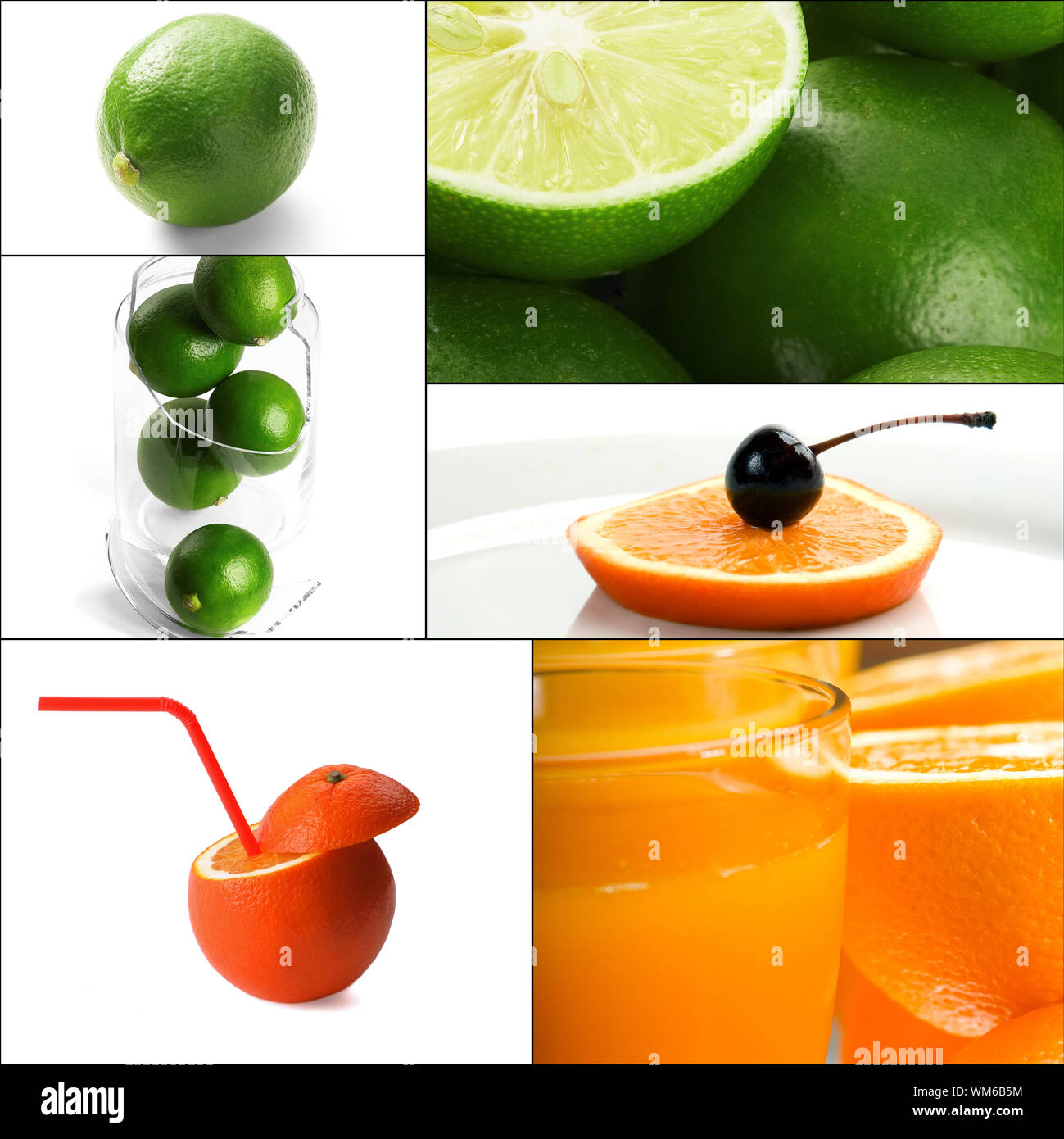 Collage des agrumes Banque D'Images