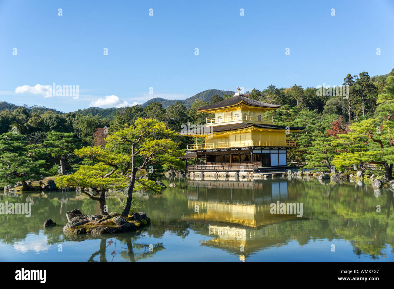 Le Kinkaku-ji Temple Zen (Pavillon d'or) à Kyoto, Japon Banque D'Images