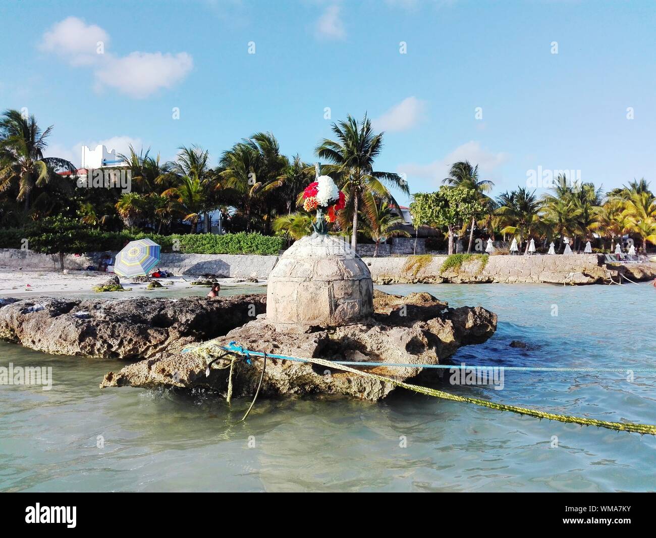 La structure construite par la mer Banque D'Images