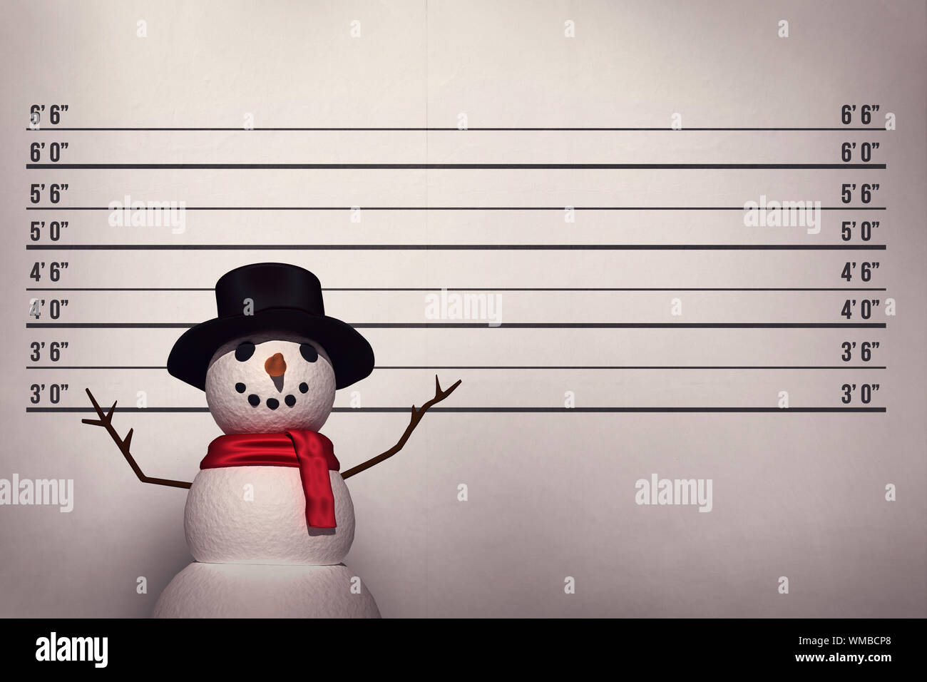 Le Snowman contre mug shot background Banque D'Images