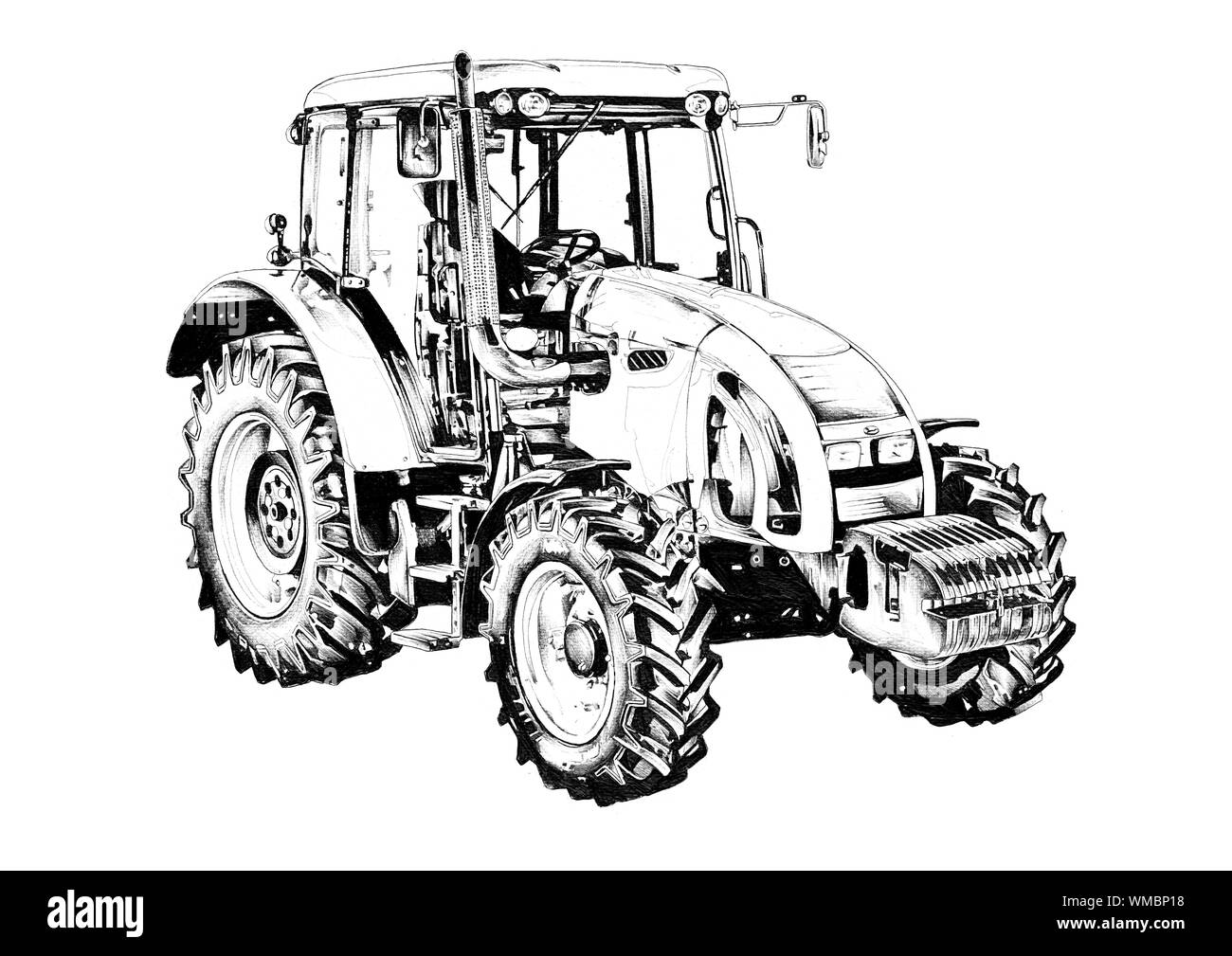 Tracteur Agricole Dessin Art Illustration Photo Stock Alamy
