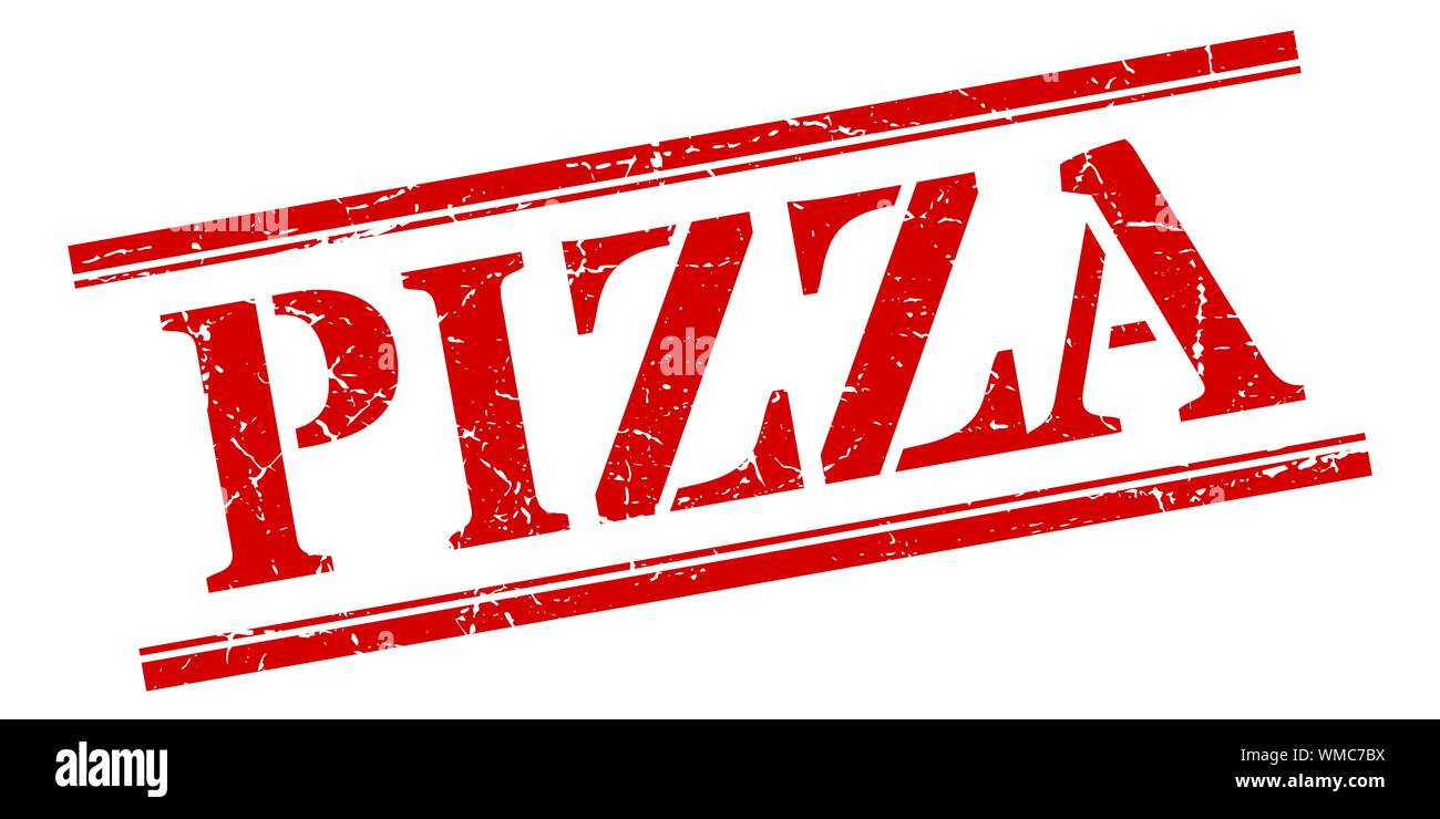Pizza pizza square stamp. grunge signe. pizza Illustration de Vecteur
