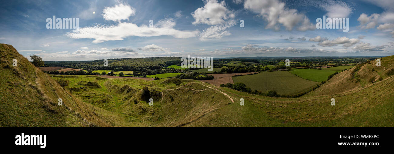 Le CLAJ Hill Âge de Fer de fort près de Warminster, Wiltshire, Royaume-Uni Banque D'Images