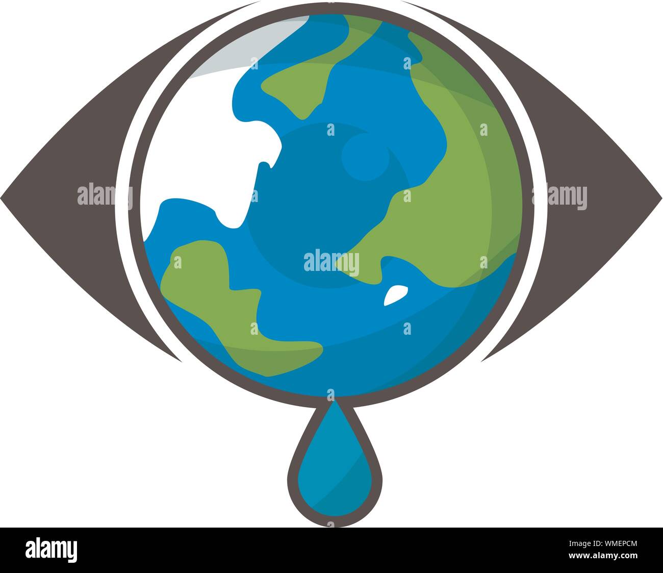 Illustration d'un pleurer la terre, avec un design moderne Illustration de Vecteur