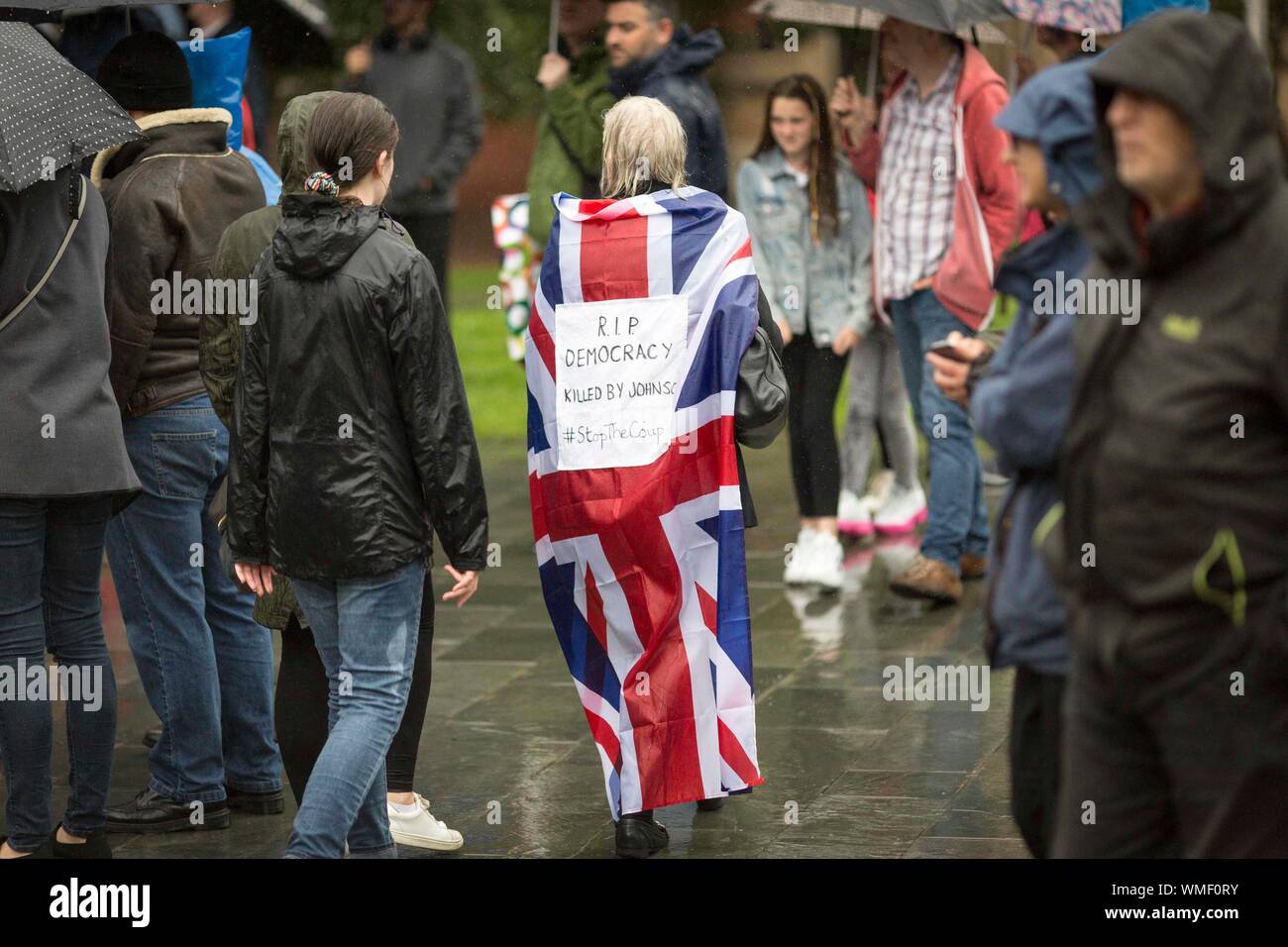 © Chris Bull. 31/08/19 Manchester , Royaume-Uni. Manifestation à Manchester aujourd'hui (samedi 31 août) contre la suspension du parlement. Des centaines de milliers Banque D'Images