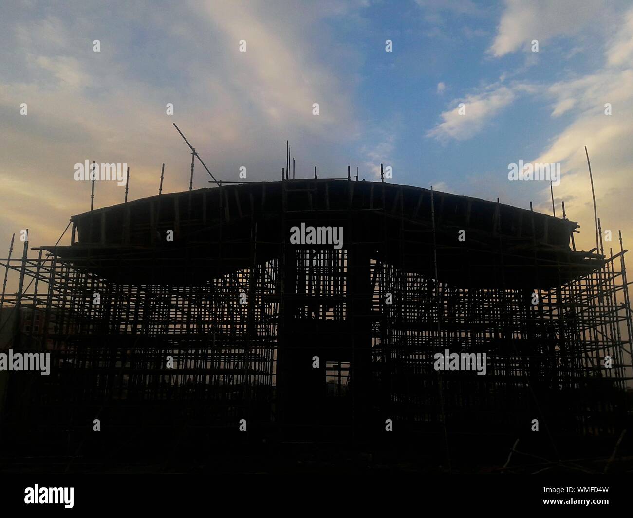 Silhouette de structure intégrée Banque D'Images