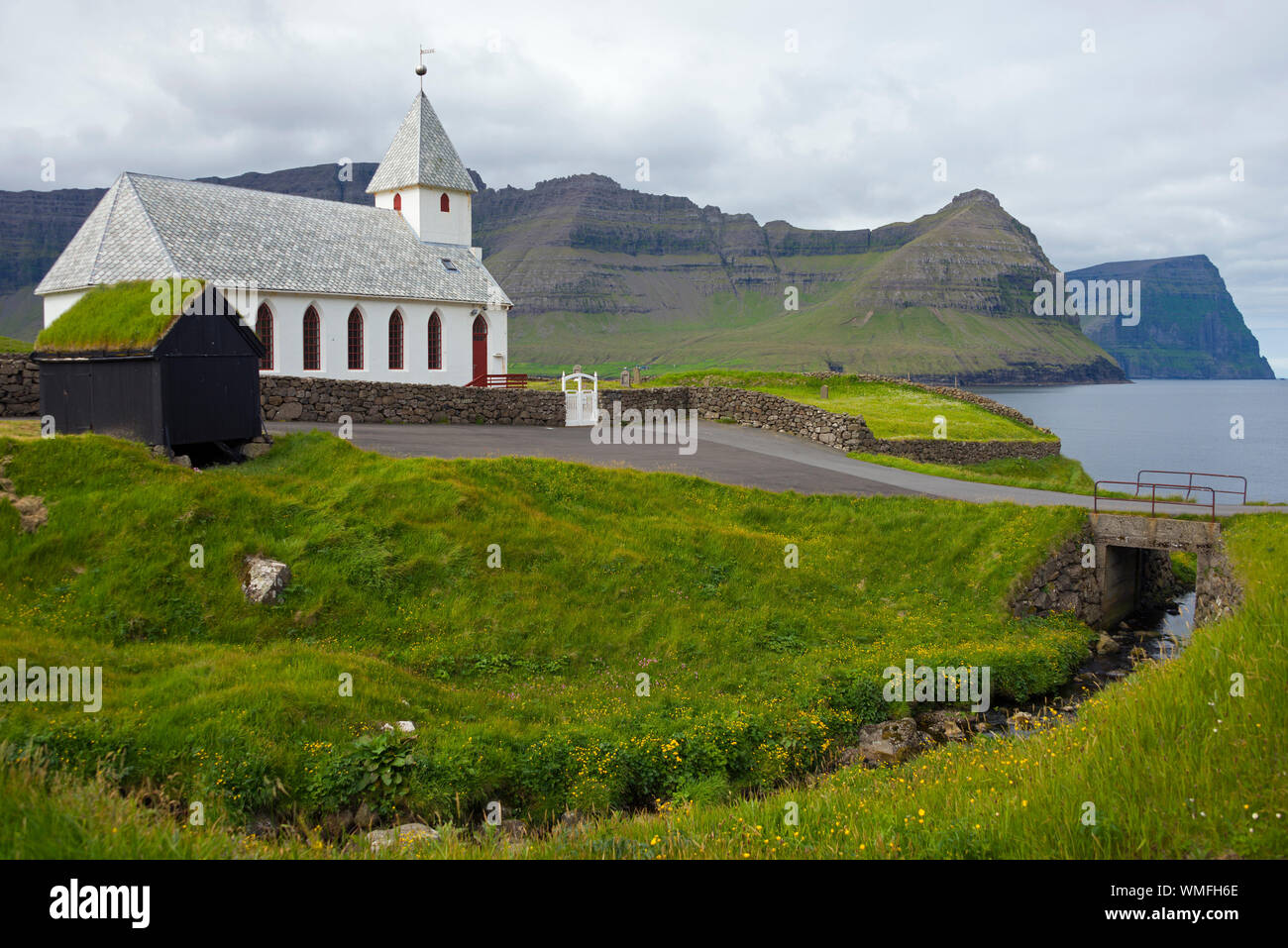 Vidareidi Vidoy, Île, Îles Faroer, Danemark Banque D'Images