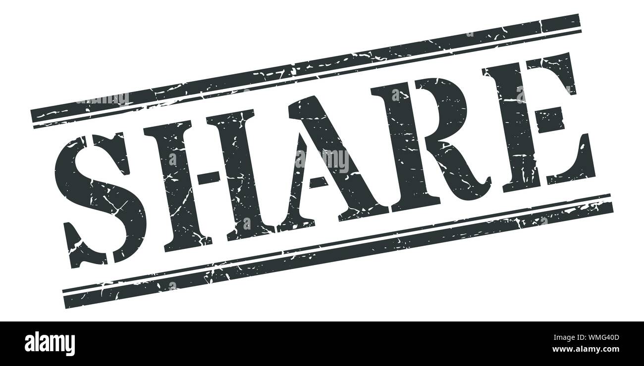 Partager stamp. partager square grunge signe. Partager Illustration de Vecteur
