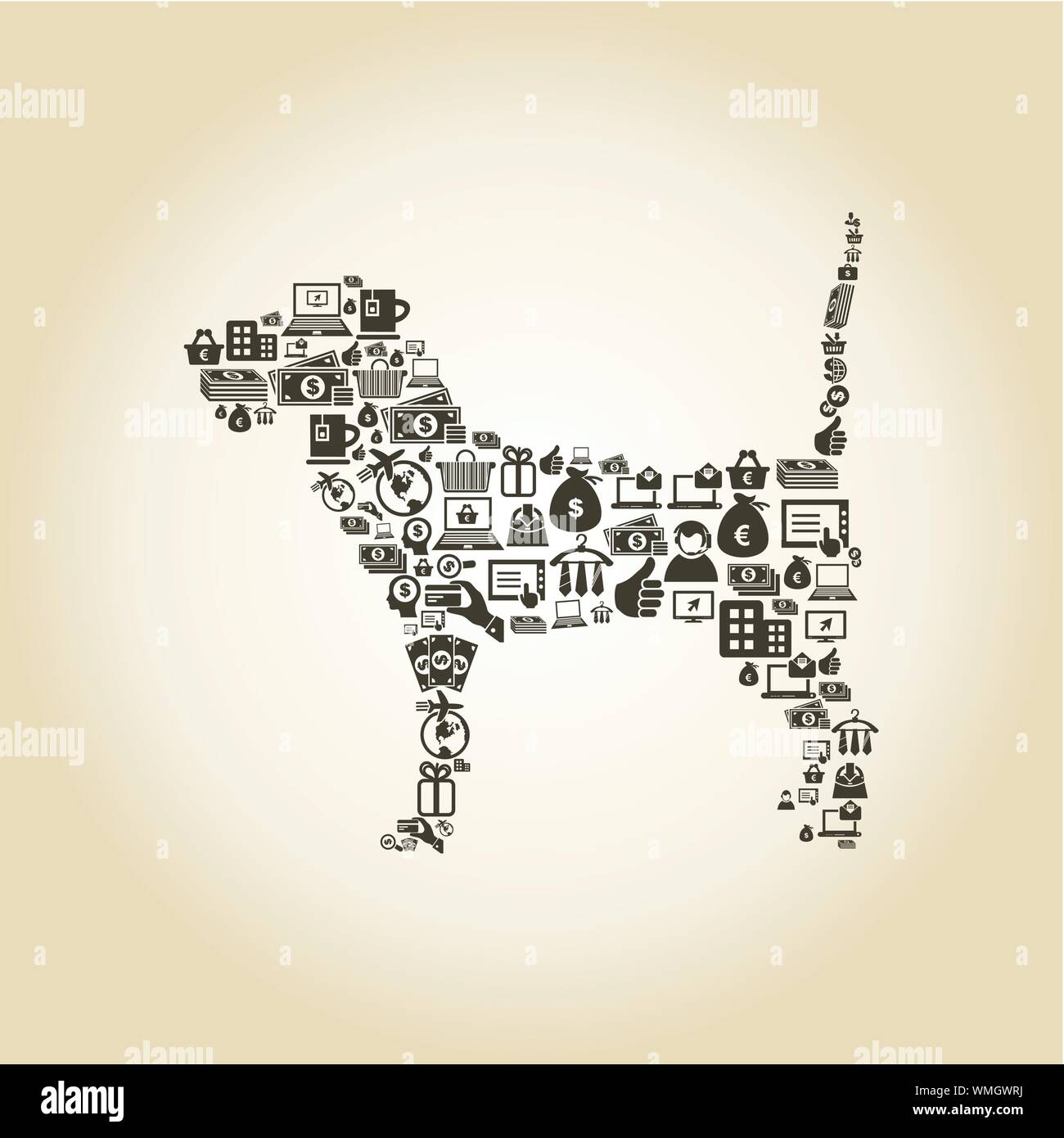 Affaires de chien Illustration de Vecteur