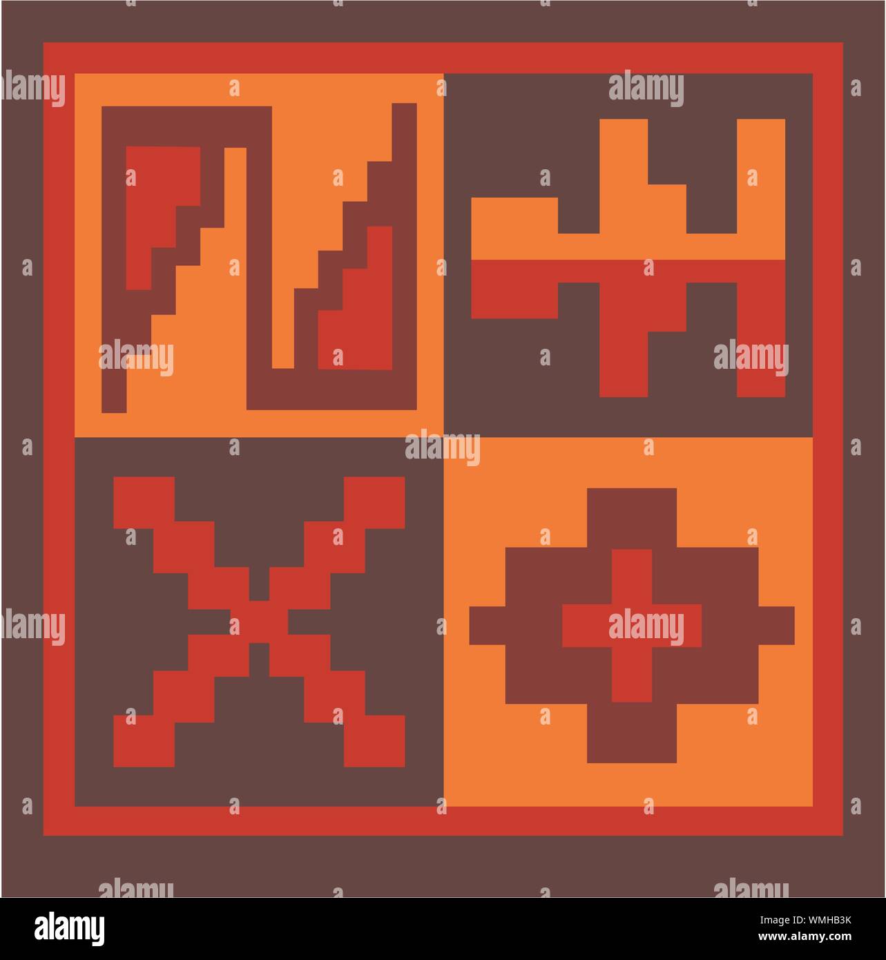 Tapisserie péruvienne Illustration de Vecteur