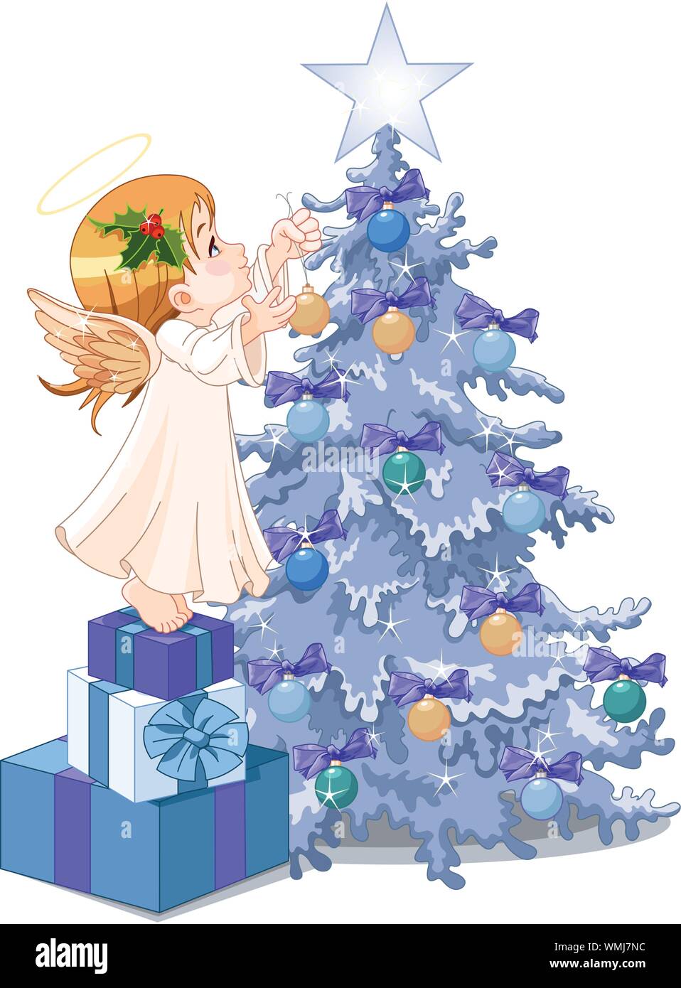 Noël mignon angel Illustration de Vecteur