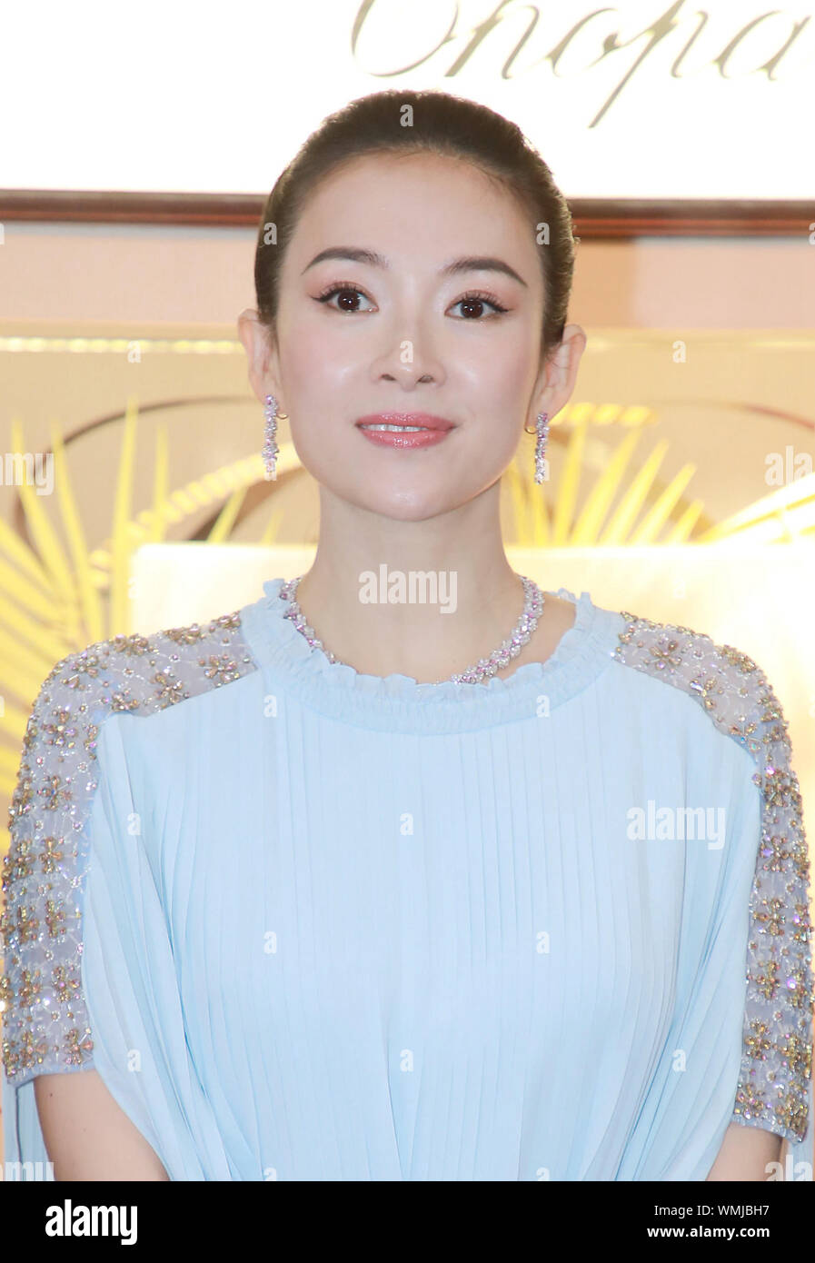 Le 5 septembre 2019, Shanghai, Shanghai, Chine : ShanghaiÃ¯Â¼Å'CHINE-L'actrice chinoise Zhang Ziyi porte une robe bleu clair pour un événement montre-bracelet à Shanghai, le 10 juin 2019. (Crédit Image : © SIPA l'Asie via Zuma sur le fil) Banque D'Images
