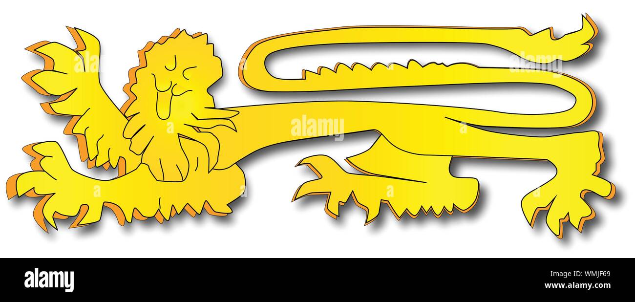 Lion anglais Illustration de Vecteur