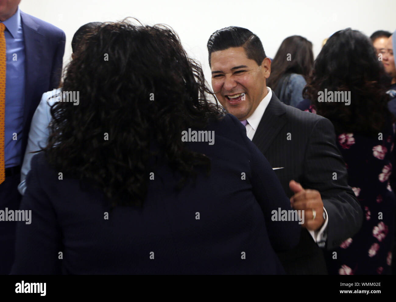 STATEN ISLAND, NEW YORK, LE 5 SEPTEMBRE : Maire de la ville de New York, Bill De Blasio et New York City le chancelier de l'école Richard Carranza et d'autres à accueillir des étudiants à la cérémonie d'inauguration de la 3-K pour tous tenue à la Richmond Centre pré-K le 5 septembre 2019 à Staten Island, à New York. Crédit photo : Mpi43/MediaPunch Banque D'Images