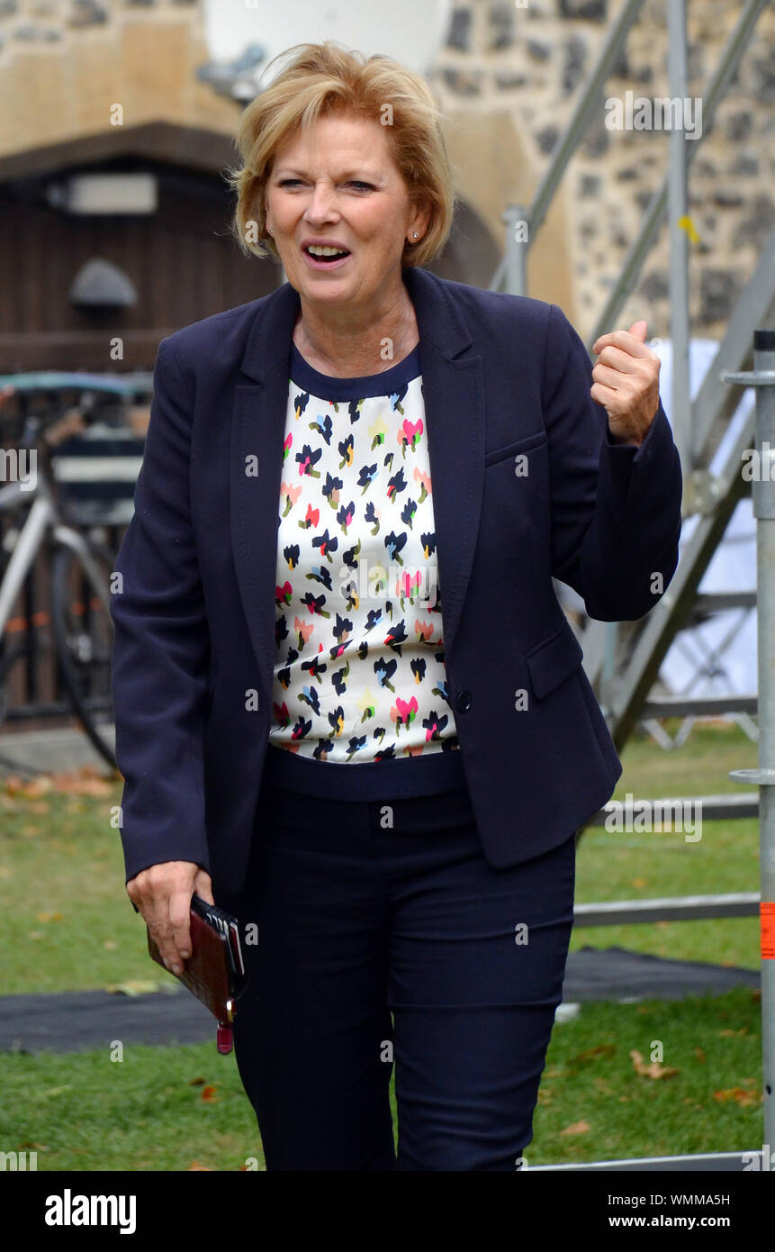 Londres, Royaume-Uni, le 5 septembre 2019 - Anna Soubry MP sur College Green devant les Maisons du Parlement. Député de Broxtowe dans le Nottinghamshire. Credit : JOHNNY ARMSTEAD/Alamy Live News Banque D'Images