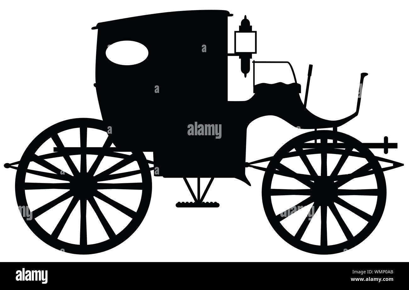 Chariot ancienne Silhouette Illustration de Vecteur Chariot ancienne Silhouette Illustration de Vecteur