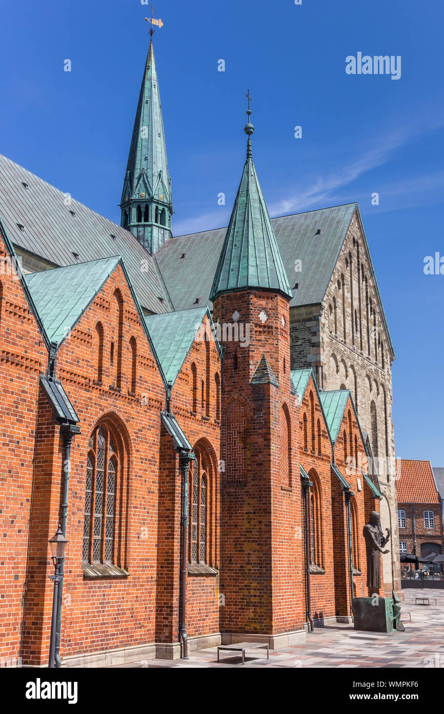 Cathédrale Domkirke historique dans le centre de Ribe, Danemark Banque D'Images