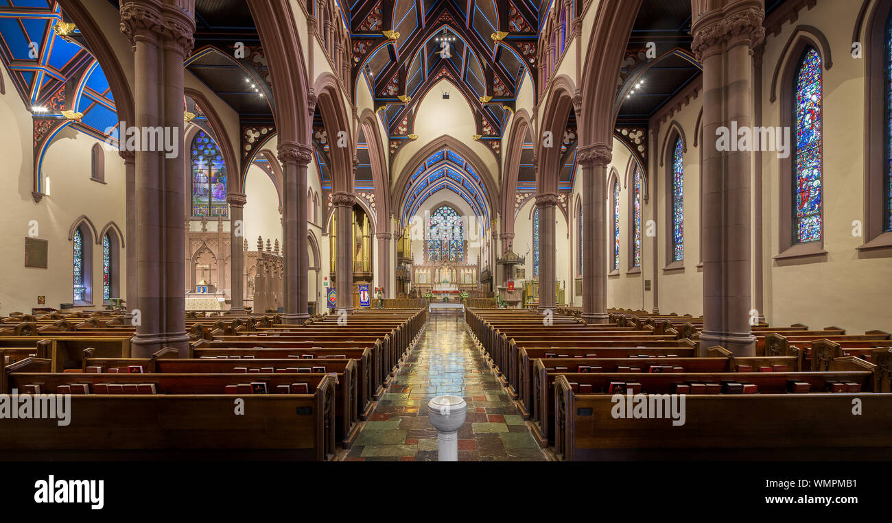 Intérieur de l'historique cathédrale épiscopale St Paul's sur Pearl Street à Buffalo, New York Banque D'Images