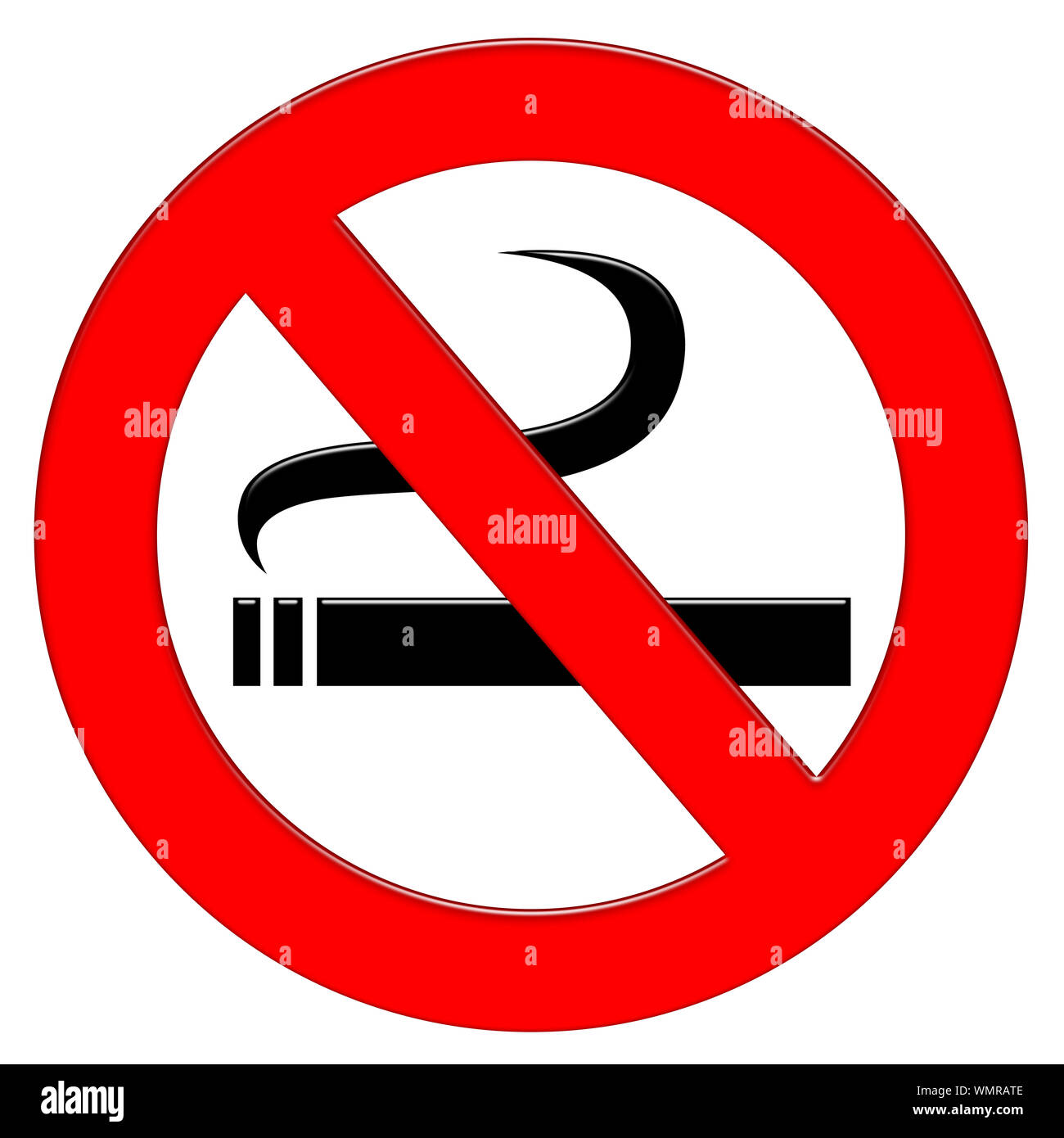L'icône illustration symbole interdiction de fumer Banque D'Images