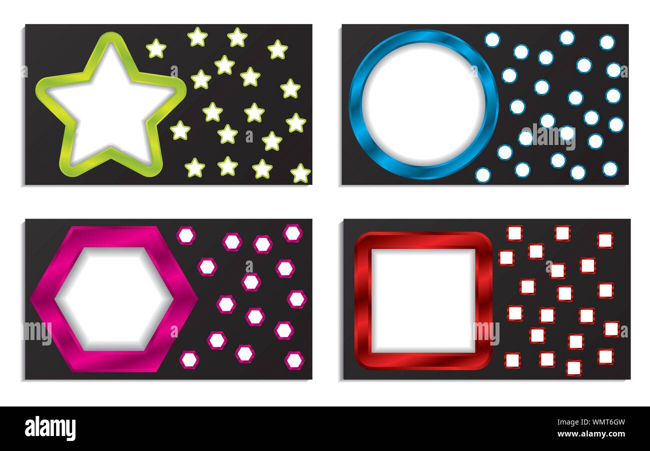 Formes Cool business card set Illustration de Vecteur