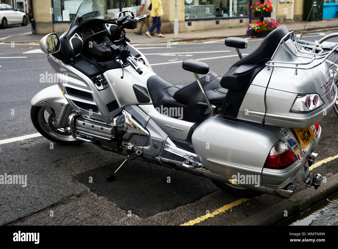 Vue latérale d'une Honda Goldwing 1800 A-6 2007 Banque D'Images